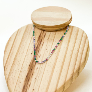 Riviera colorida banho de prata.