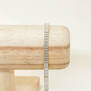 Pulseira riviera navete cristal