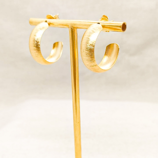 Argola Acetinada Texturizada