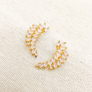 Earcuff zircônia morganite