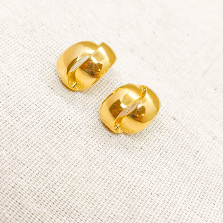 Argola 2 hastes trançadas P