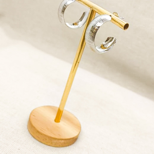 Argola Rodinada Texturizada