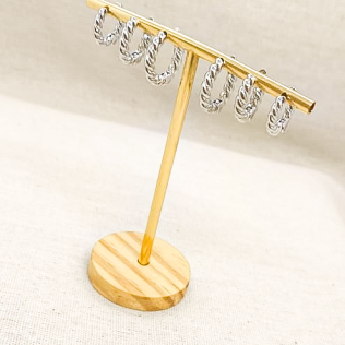 Trio Argolas Trançadas Rodinadas