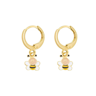 Brinco Dourado Abelha Infantil 