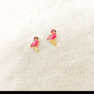 Brinco Flamingo resinado