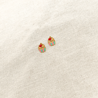 Brinco infantil resinado Cupcake