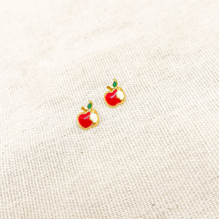 Brinco Infantil Resinado Maça