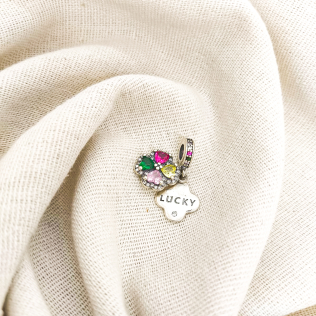 Berloque Trevo Colorido 