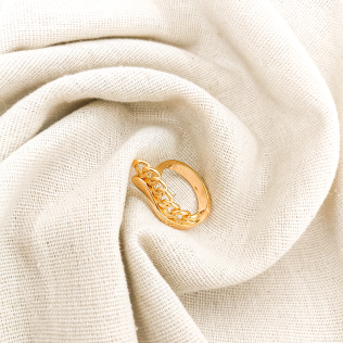 Anel com elos grumet liso