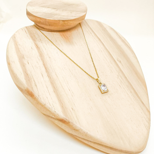 Corrente com ponto de luz retangular