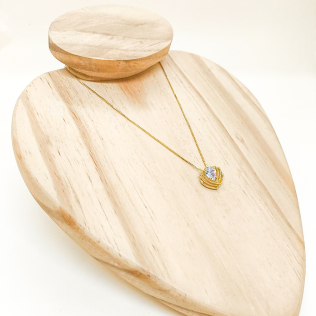 Corrente Rosa com Ponto de Luz