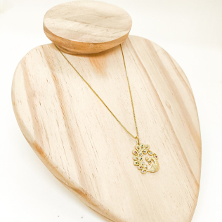 Corrente com pingente pavão