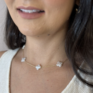 Chocker trevos de pérolas