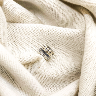 Berloque trava réplica joia em prata 3 voltas