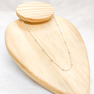 Corrente prata veneziana com bolinha