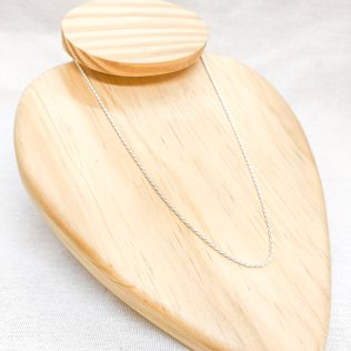 Corrente prata malha baiana fina 