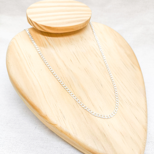 Corrente prata grumet média