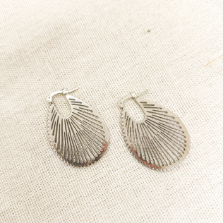 Argola de encaixe  achatada  raiada