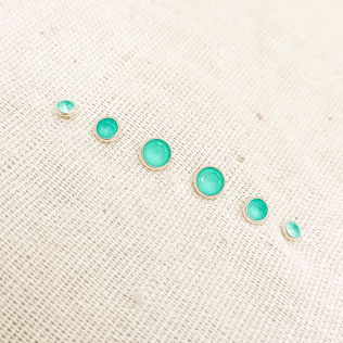 Trio de brincos prata pontos de luz turmalina