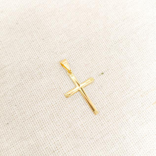 Pingente cruz diamantada