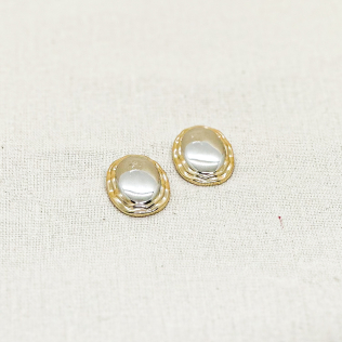 Brinco Oval 2 Banhos