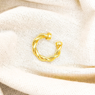 Piercing Fake Dourado Malha Grumet