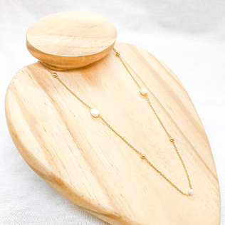 Cordão pérolas de água doce e mini bolinhas e pérolas diesel