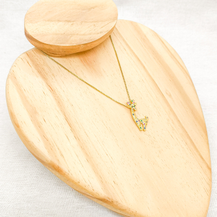 Corrente com pingente banho de ouro Girafa