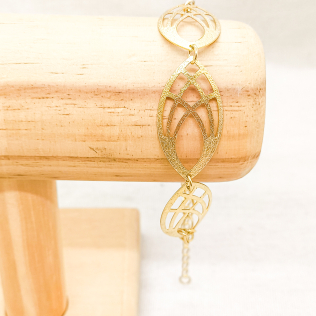 Pulseira Elos Formato de Gota 