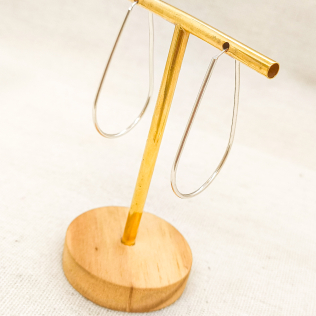 Argola Fina Gota Vazada