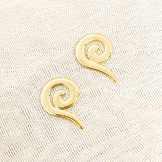 Brinco Dourado Espiral 