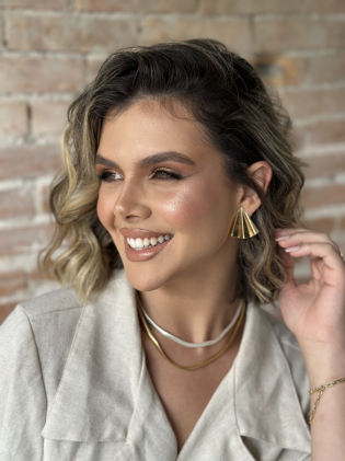 Brinco Leque Máxi Prata 