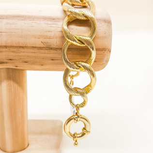 Pulseira Elos Grandes Texturizado