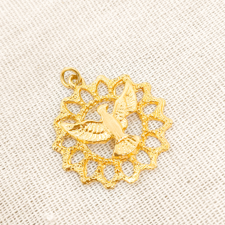Pingente Dourado Espírito Santo 