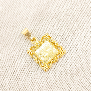 Pingente Relicário Moldura Quadrada 