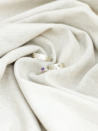 Solitário pedra lavanda