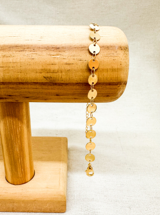 Pulseira Malha Chapinhas Esféricas