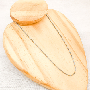 Corrente Malha baiana prata rodinada