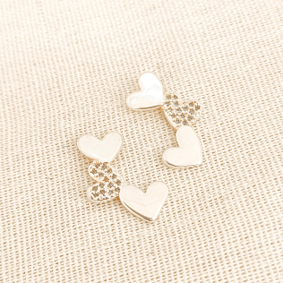 Brinco Ear cuff corações