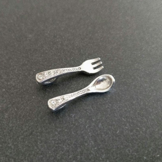 Pingente Prata TalherCravejado 