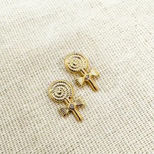 Brinco Dourado Pirulito