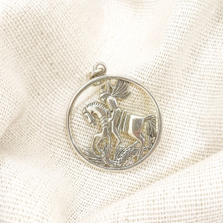 Pingente Prata São Jorge 