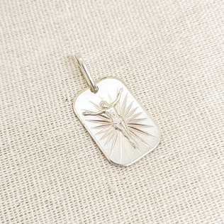 Pingente medalha de Cristo crucificado