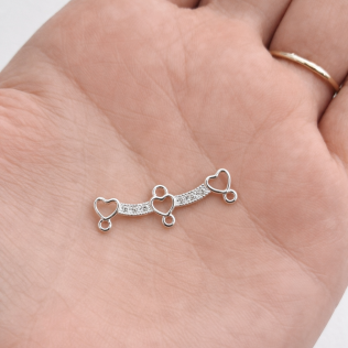 Pingente Canga Coração Cravejado 