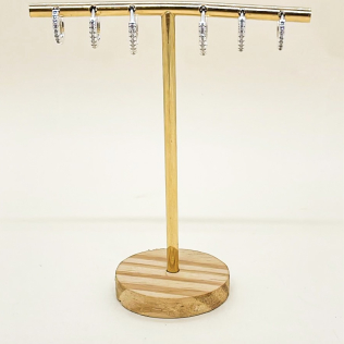 Trio Argolas 1 Fileira de Zircônias 