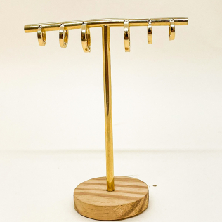 Trio Argolas Dourada Lisas