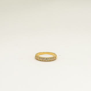 Anel Aparador Dourado Cravejado 