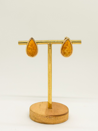 Brinco gota de calcita laranja