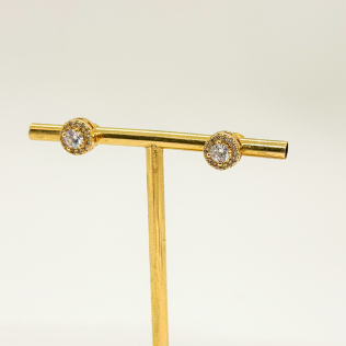 Brinco Dourado Ponto de Luz Classic 