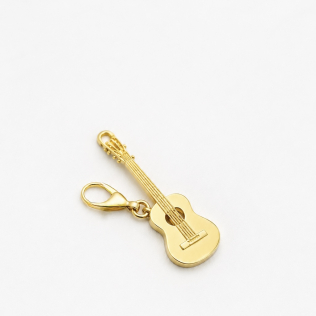 Pingente Dourado Violão 